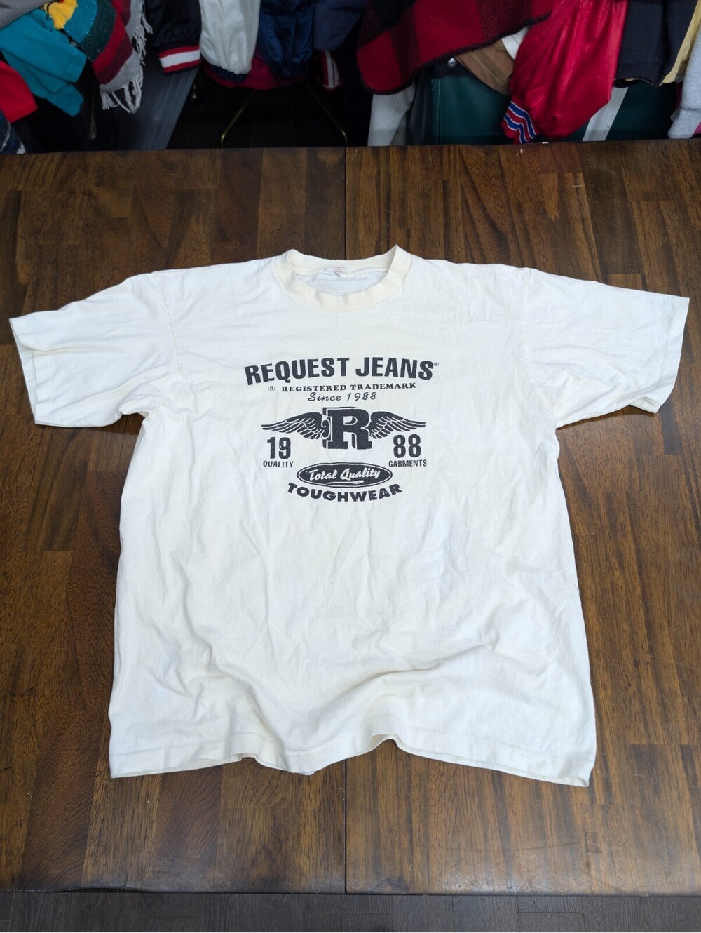 Vintage Request Jeans Graphic T-Shirt Mens L/XL